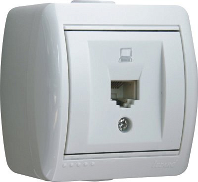 Розетка 710-0200-137 ОП 1гн телефон  белая