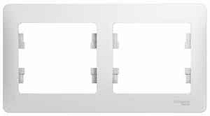 Рамка 2 места , горизонтальная , белый SchE GSL000102
