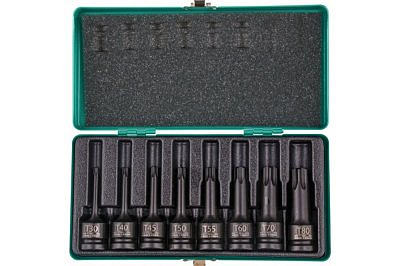 Набор ударных торцевых головок TORX 30-80 1/2" 8 штук в кейсе STELS 13999 
