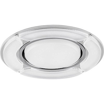 Светильник точечный Feron CD4039 белый матовый хром c LED подсветкой GX53