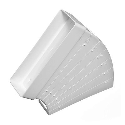 Колено 620КРП разноугловое горизонтальное пластиковое 60х204