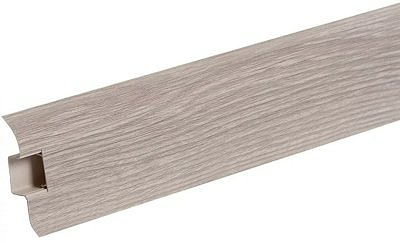 Плинтус напольный Дуб снежный Классик с мягким краем 2,2 м