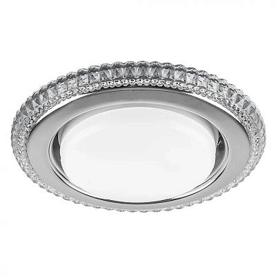 Светильник точечный Feron CD4036 прозрачный хром c LED подсветкой GX53