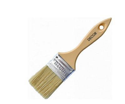 Кисть DECOR "Неделька: Вторник" 25х12мм светлая смешанная щетина, пластиковая ручка 126015