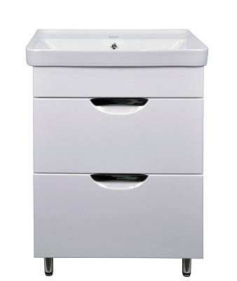 Тумба Стиль 60/2Н "Соло" с раковиной Monte 60