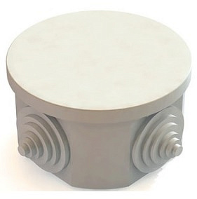 Коробка распределительная TDM ОП D85х40мм, крышка, черная, IP54, 4 гермоввода 723140