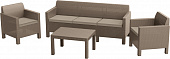 Комплект мебели Keter Orlando Set With 3 Seat Sofa капучино 17202802КП