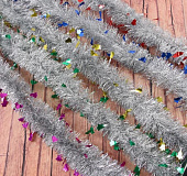 Мишура "Аквамарин" колокольчики d-6 см 200 см, микс 3555316