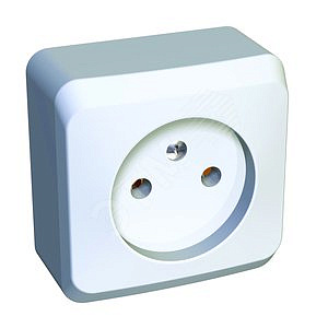 Розетка 1-м ОП 16А б/з белая SchE PA16-001B