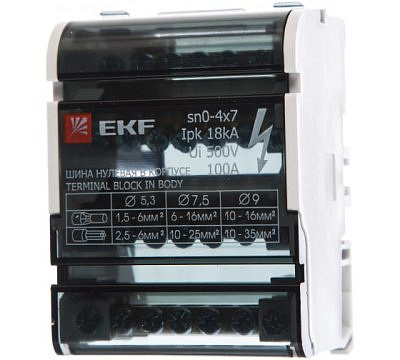 Шина нулевая в корпусе 4х7 EKF sn0-4x7
