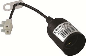 Патрон Е27  пластик, подвесной с клеммной колодкой, черный 4А