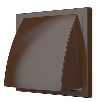 Выход стенной вытяжной с обр.клапоном 150*150 с фланцем D100 КОРИЧНЕВЫЙ 1515К10ФВ Выход стенной вытяжной с обр.клапоном 150*150 с фланцем D100 КОРИЧНЕВЫЙ