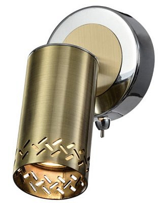 Светильник настенно- потолочный 7019-701 Alosia 1x GU10 25 Вт Спот с выключателем           