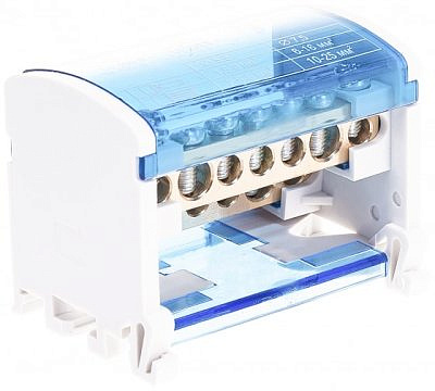 Шина на DIN-рейку в корпусе (кросс-модуль) ШНК 2х 7 L+PEN IEK YND10-2-07-100