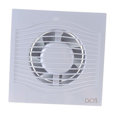 Вентилятор SLIM 4C gray metal осевой вытяжной с обратным клапаном D100 декоративный