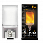 Лампа Gauss LED T65 COM Flame  5W/1500 E14 220V