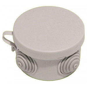 Коробка распределительная HEGEL ОП 65х40 IP55 КР2601  круглая  серая гофротруба