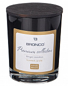 Свеча BRONCO в стакане с крышкой ароматизированная черная 9,5*8 см 315-375