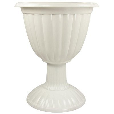 Вазон Жасмин 18л на высокой ножке белый