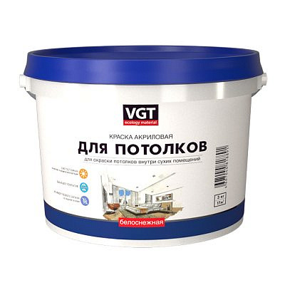 Краска АК-2180 для потолков белоснежная (3кг)
