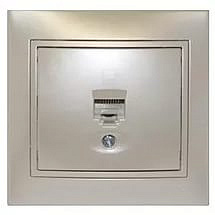 Розетка 701-3030-137 ТФ 1-ая евро жемч.белый перлам.  Распродажа