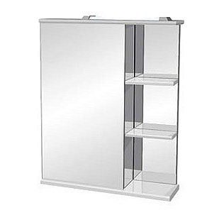 Зеркало шкаф Ирлен Магнолия  55 белый без светильника левый