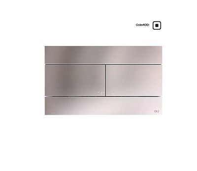 Кнопка для инсталляции OLI механическая двойная Slim пластик хром матовый