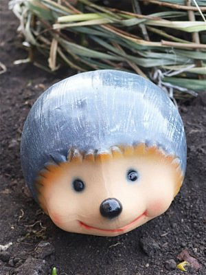 Еж малыш (черный) полистоун