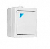 Выключатель ОП 1клавиша 10А с подсветкой IP54 белый