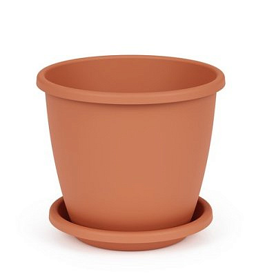Горшок цветочный "Афина" 3 л (коричневый)