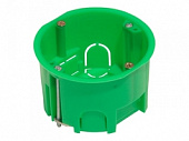 Коробка установочная Hagel СП  64*45мм круглая, зеленая ,IP20, в гипсокартон,с металическими лапками, 5вводов КУ1202 