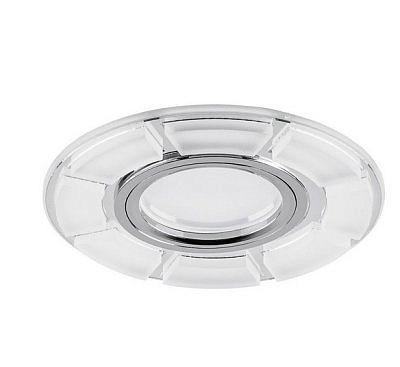 Светильник потолочный встраиваемый 993 CD матовый белый, хром 15LED*2835 SMD 4000K. MR15 50W GX5.3  с драйвером в комп