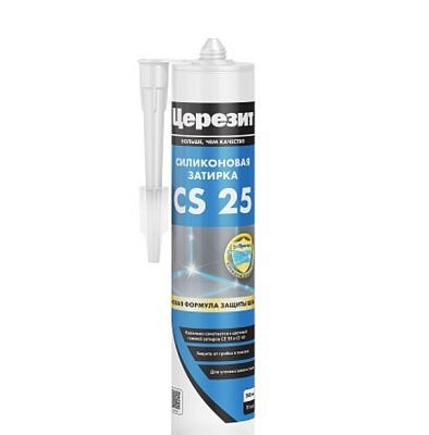 Затирка-герметик CERESIT CS 25 эластичный силиконовый герметик (черный) 280мл