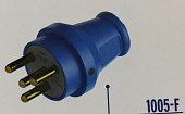 Вилка кабельная каучуковая  NE-AD 1005-F  25А 3P+E(N)25A с заземлением 380в IP44 синяя