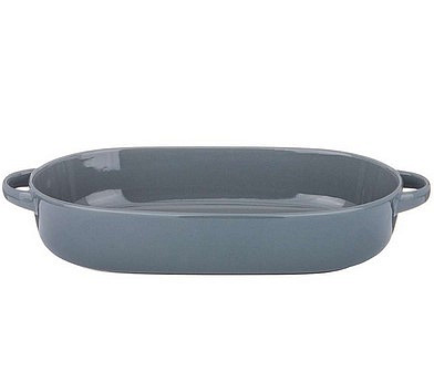 ФОРМА ДЛЯ ЗАПЕКАНИЯ ОВАЛЬНАЯ AGNESS 39*18,5*6,8СМ 2,2Л СЕРАЯ 189-302