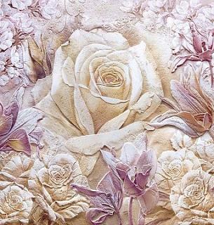 Фотообои Барельеф "Роза" 300*270 камушек 