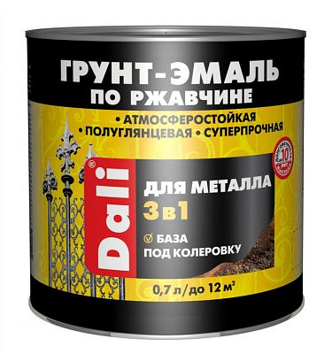 Грунт-эмаль по ржавчине Dali 3 в 1 База С  0,7л 270371