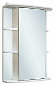 Зеркало шкаф Ирлен Гиро 65 белый со светильником