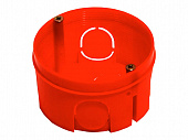 Коробка установочная Hagel СП 64*40мм круглая, красная, IP20, в полые стены гипсокартон, 5вводов КУ1106 