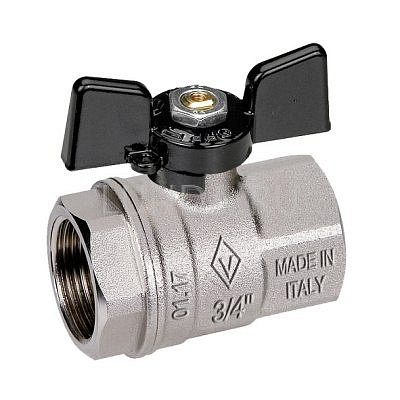 Кран шаровый 912 тип 1/2" вр/вр бабочка
