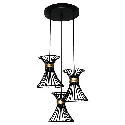 Светильник  ЭЛЕТЕХ Талия 231 черный муар 01-3х60-153 Е27 