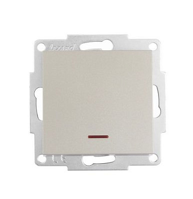 Выключатель механизм с подсветкой 1 клавиша титан 742-3788-111