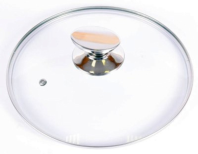 Крышка стекл.с овальной НЖС ручкой с метал/обод 26см TimA  5526