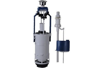 Арматура Псков 77.57.14.3 для бачка двухуровневая нижняя подводка хром