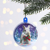 Шар елочный "Зайчик", 6 см  7826875