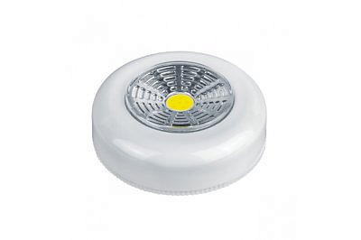 Портативный светильник Navigator NPT-PL01-3AAA пластик, пушлайт, 1COB, LEDx1Вт, 1 режим без батареек 3ААА 14085 