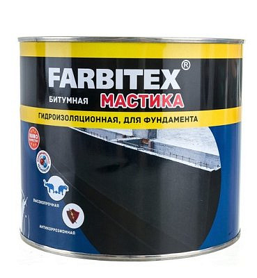 Битумная гидроизоляционная для фундамента 2кг FARBITEX