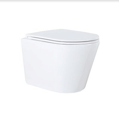 Унитаз подвесной BLISSAN Breeze Tornado 3.0 безободковый с сиденьем дюропласт микролифт,быстросъемное BL-0123-BR