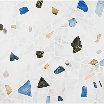 Керамогранит Киров Терраццо белый глазурованный матовый  60х60 NR0354