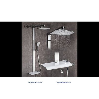 Душевая система Gappo G2495-4 с верхним душем,белый/хром.